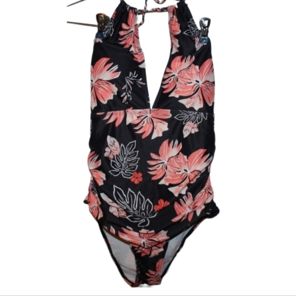 Women's Floral Ruched Bathing Suit - Picture 15 of 16